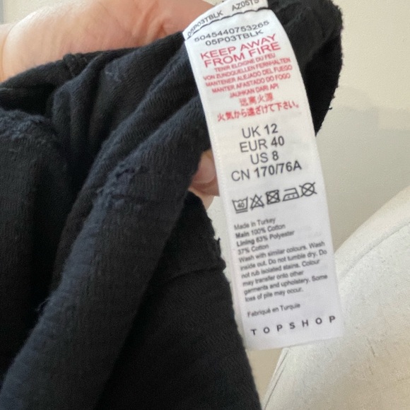 TOPSHOP Corduroy Black Zip Front Boiler Jumpsuit - Picture 12 of 16